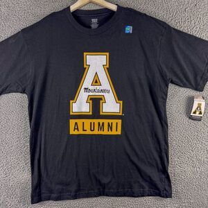 NEW‎ App State Mountaineers Alumni Shirt Mens XL Black Tee Appalachian Boone NWT